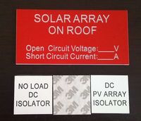 Solar labels with 3M sticker