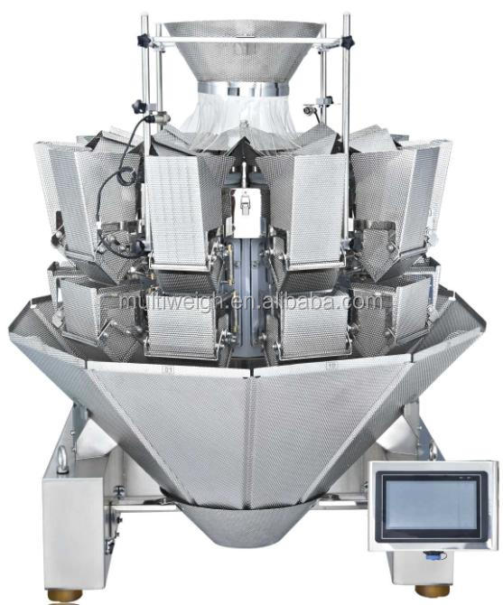 Best-selling 14 heads multihead frozen weigher for frozen fishes frozen fruit 