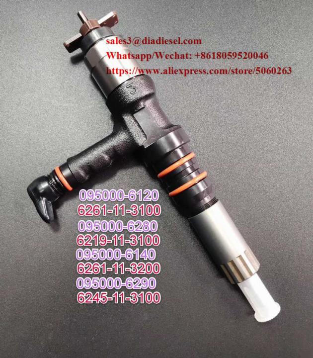 Common Rail Fuel Injector 095000-6140 for KOMATSU SAA6D140E-5