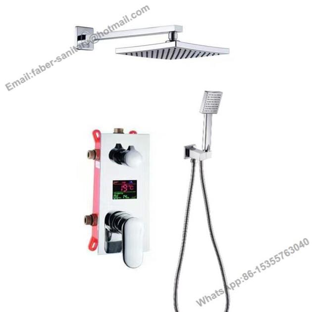 In-wall Shower Mixer with LED Display 