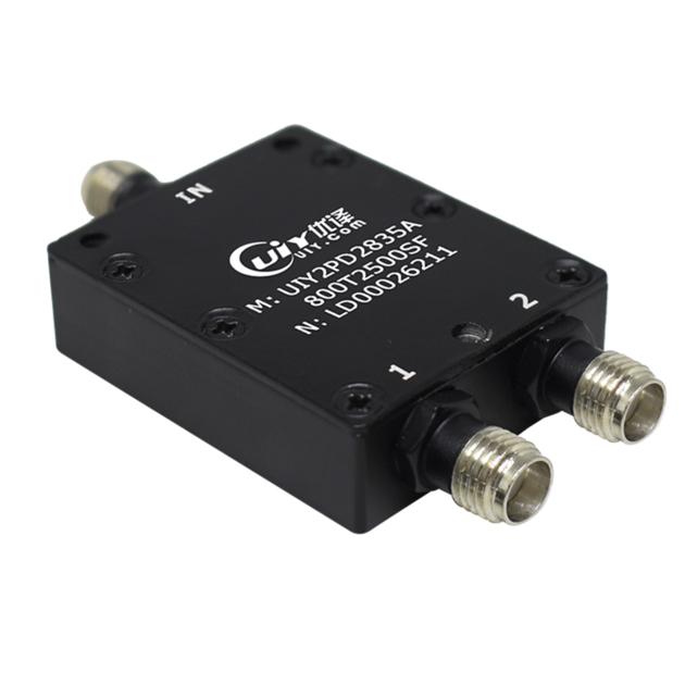 UHF RF 2 Way Power Divider 0.8~2.5 GHz 2 Output 1 Input