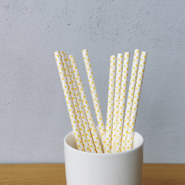 Blue Big Striped Drinking Paper Straws