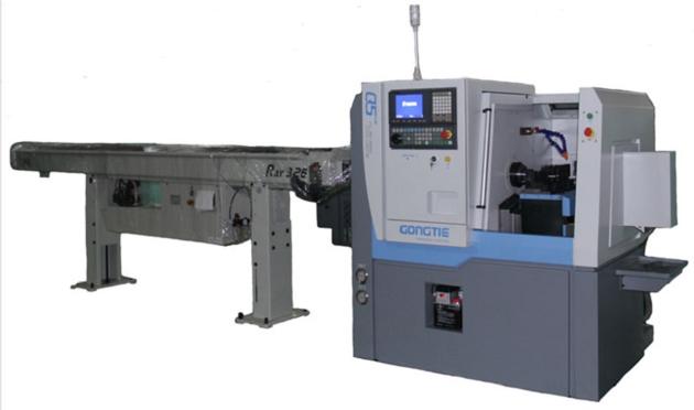 CNC lathe with bar feeder