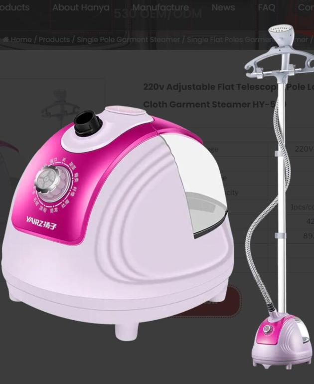 220v Adjustable Flat Telescopic Pole Laundry Electric Heavy Duty Cloth Garment Steamer HY-530