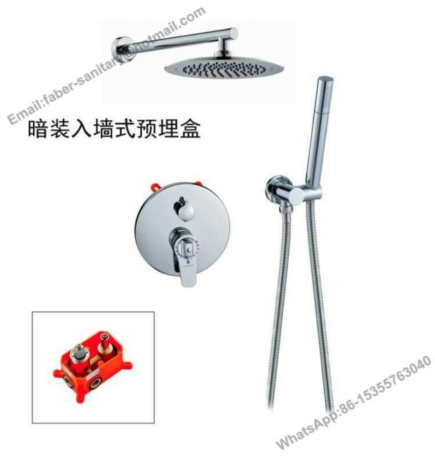 In Wall Shower Mixer With LED