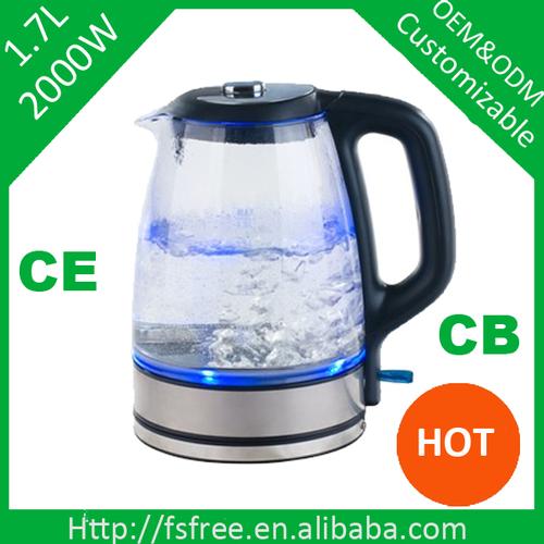1.7L New glass kettle