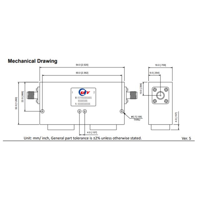 UHF 700 3500MHz RF Dual Junction