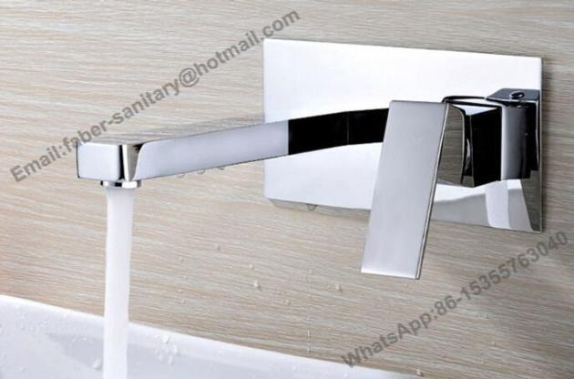 Wall Mounted Hidden Brass Basin Faucet