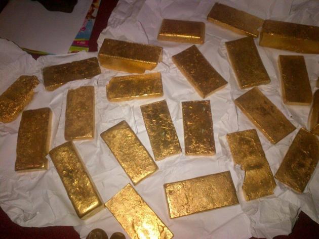 22K Gold dore bars