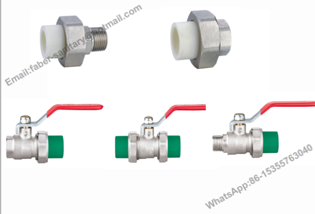 PPR Double Union PPR Brass Ball Valve