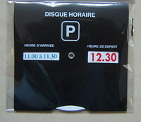 Soft PVC parking discs