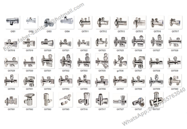 Toilet Water 90 Degree 1/2 3/8 Brass Angle Valve