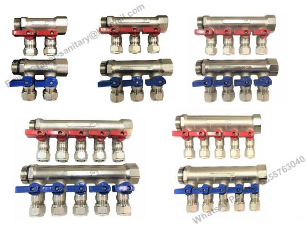 4 way Brass Water Manifold Valve with Thermostatic Control