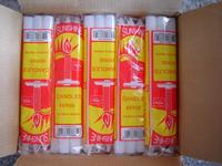 Color and white flute candles