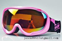 Anti fog anti scratch custom logo ski goggles
