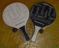 Beach ball rackets set