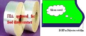 Silicon coated Polyester film or BOPP film
