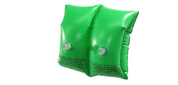 Childrens Arm Bands Swimming Pool Inflatable Float - Green