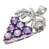 Fashion Jewelry Crystal Purple Grape Pendant of Necklace
