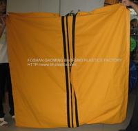 Tunnel orange lay-flat air duct with zipper