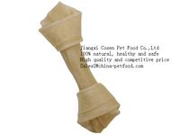 porkhide knotted bone for dog chews