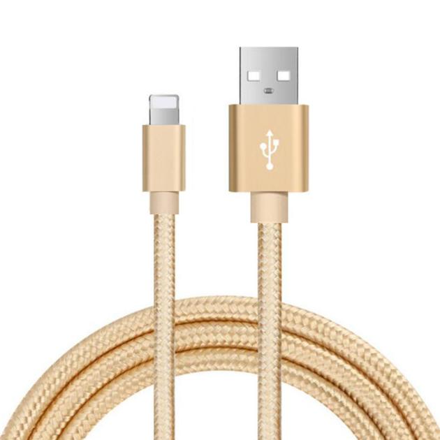 Metallic Nylon Braided USB Cable, USB A to Lightning Cable / Micro USB Cable / Type C Cable, Fast Ch