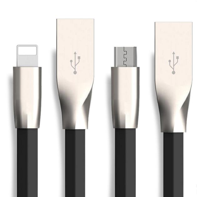 Zinc Alloy USB Cable, USB A to Lightning Cable / Micro USB Cable / Type C Cable, Fast Charging and D