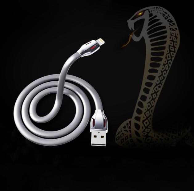 TPE USB Cable with LED indicator light, USB A to Lightning Cable / Type C Cable / Micro USB Cable, F