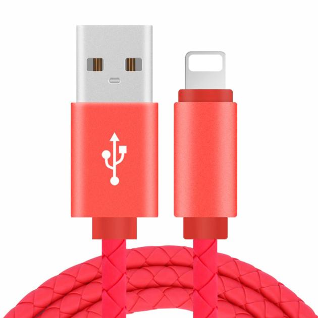 Leather Braided USB Cable USB A