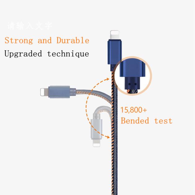 Jeans Stitched USB Cable USB A
