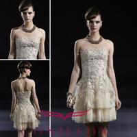 Beaded cocktail dress,beading sexy dress,tea-Length beading dress,charming beading dress 80896