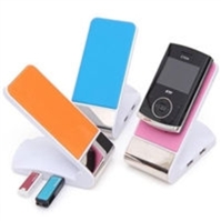 Mobile phone holder with USB Hubs and mobile phone charger  