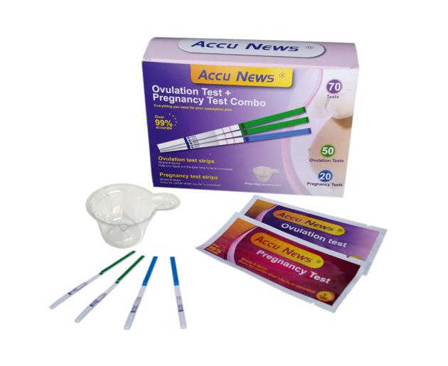 ACCU NEWS Ovulation Test + Pregnancy Test Combo