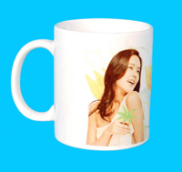 Heat-transfer white mugs