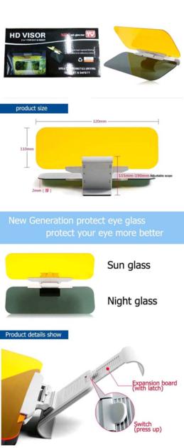 Anti Glare Universal Portable Car Plastic