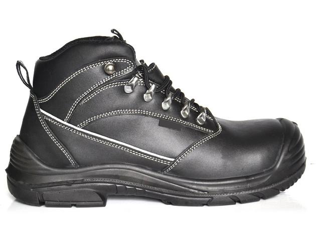 action smooth leather mid-cut safety shoes company/factory