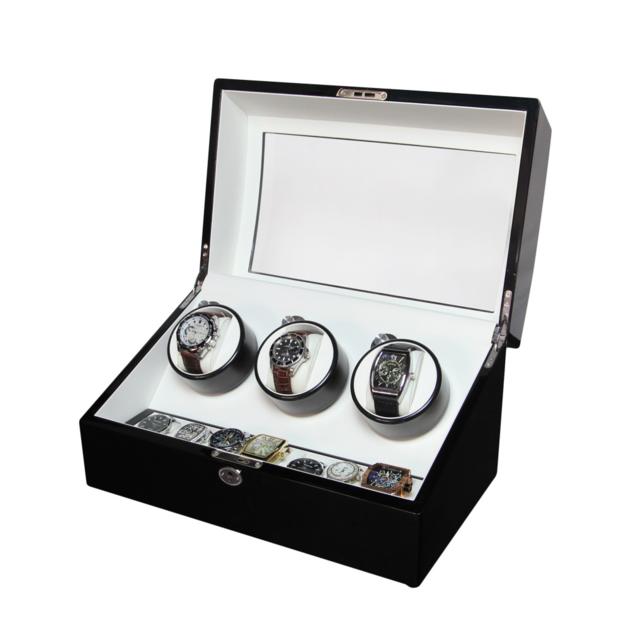 3+7 Automatic Wooden Mechanical Wrist Watch Winder Box 