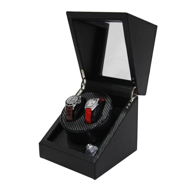 2+3 Automatic Motor Carbon Fiber Leather Watch Winder 