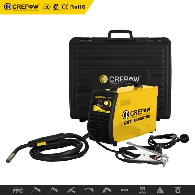 Crepow Battery Welder MIG100 gasless with D100 wire spool size