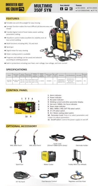 Crepow MULTIMIG350F SYN Inverter Multi Function