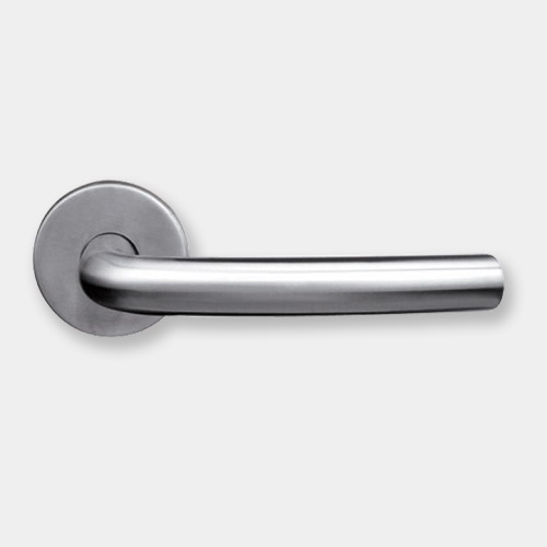 Solid stainless steel lever handle