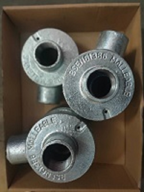 Back Outlet Malleable Iron Circular Boxes Terminal 1 Way