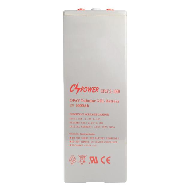 CSPOWER Tubular Plate OPzV Gel Battery 2V 1000AH