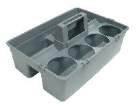 Caddy tray with bottle holder