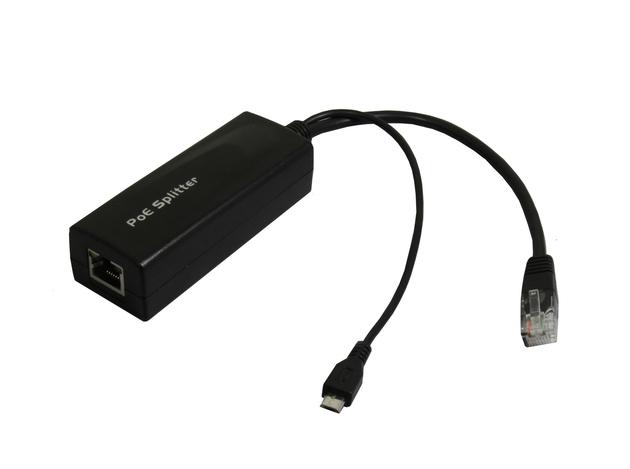 802.3af POE Splitter with Micro USB cable, 5V/2A