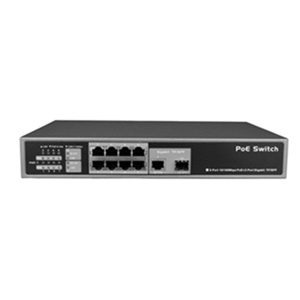 8 Port FE + 2 GbE TP/SFP POE Switch, 802.3af/at, 150W