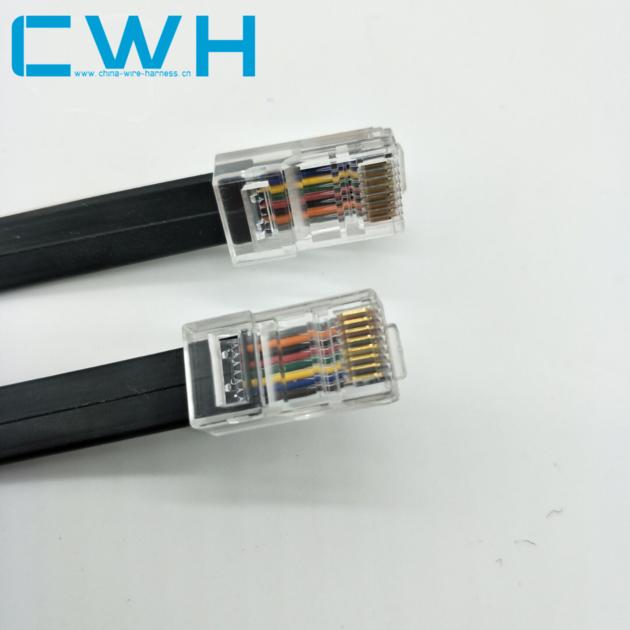 8 PIN 8C RJ45 Connector Flat