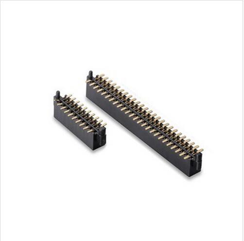 1.27mm Dual row SMT type Female Header with outer post, U Type terminal
