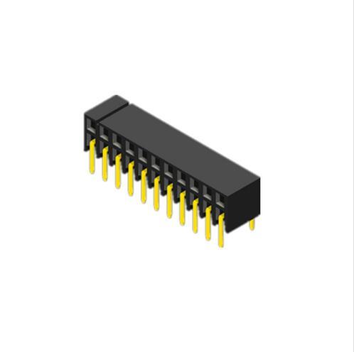 2.0mm pitch dual row right angle dip type female header