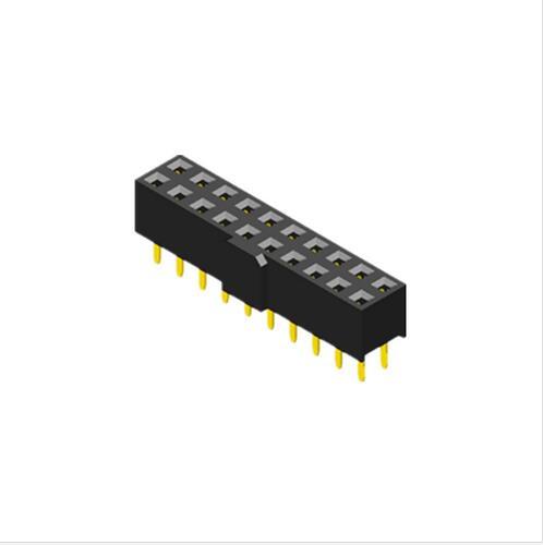 2.0mm DIP type Female Header with optional peg,with retainer